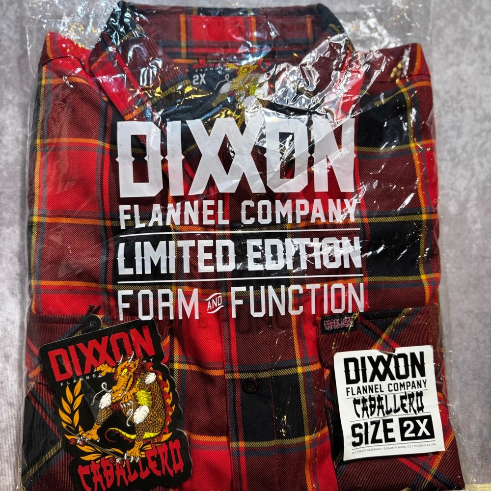Dixxon Flannel Co Limited Edition Caballero Red Plaid Shirt Mens 2X NWT